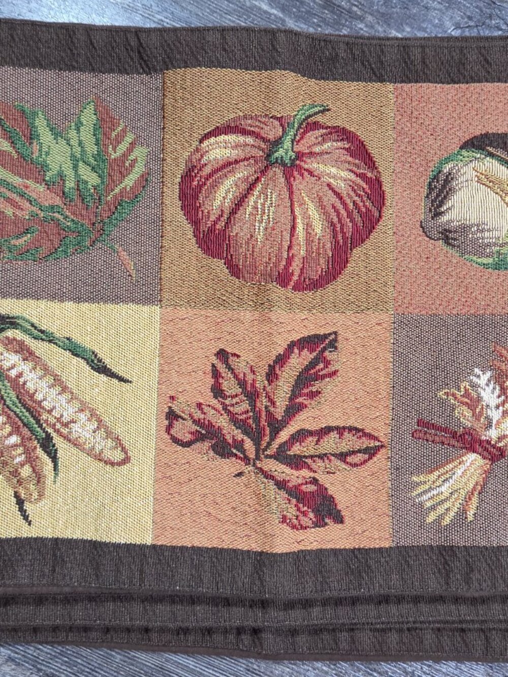 6-Place Mats Autumn Themed Brown Backing by Better Homes & Gardens